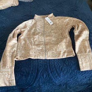 tan colored juicy couture track suit — brand new